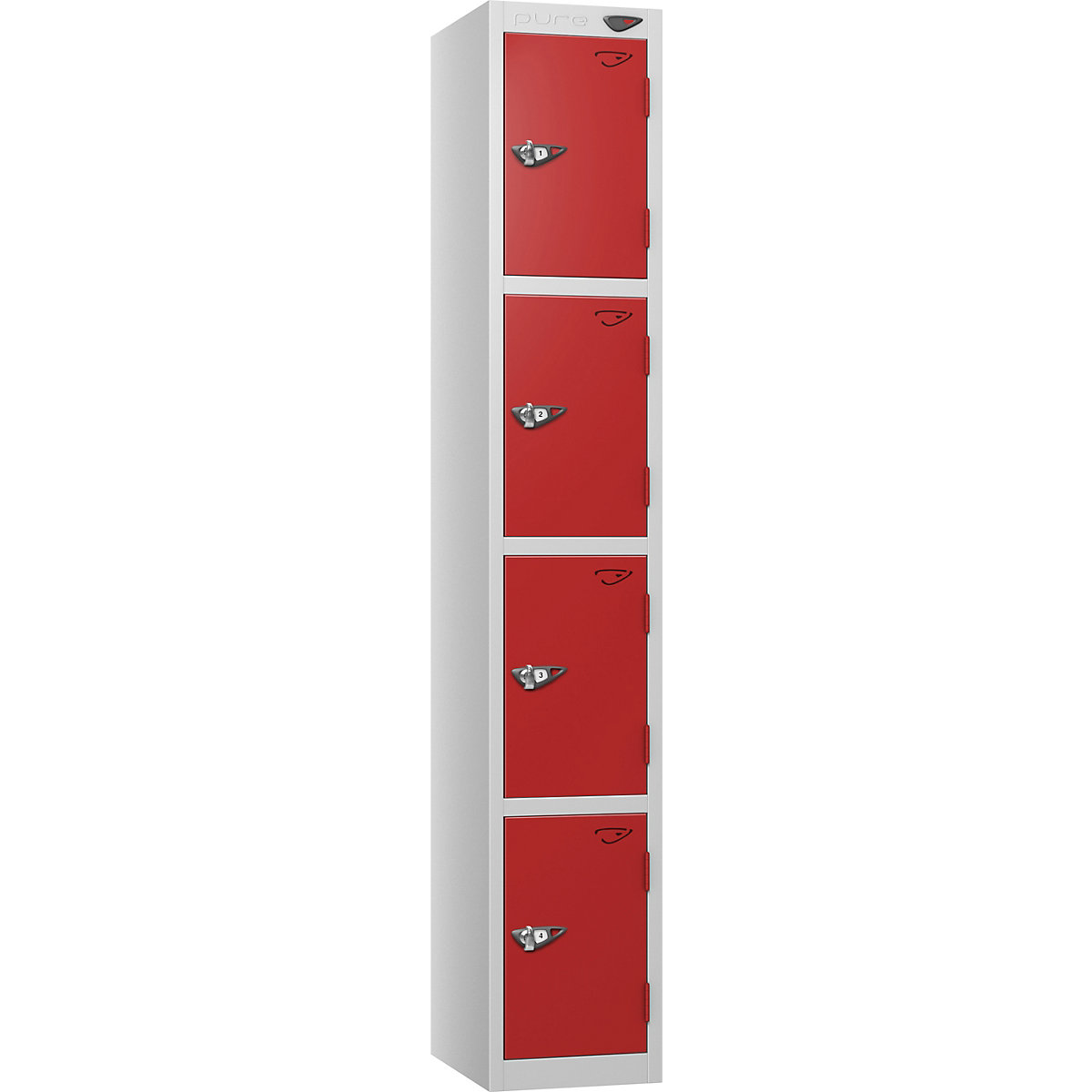 Pure Prime Metal Lockers with Combination Lock | Pearl Silver Bioshell | Carbon Zero Manufactured