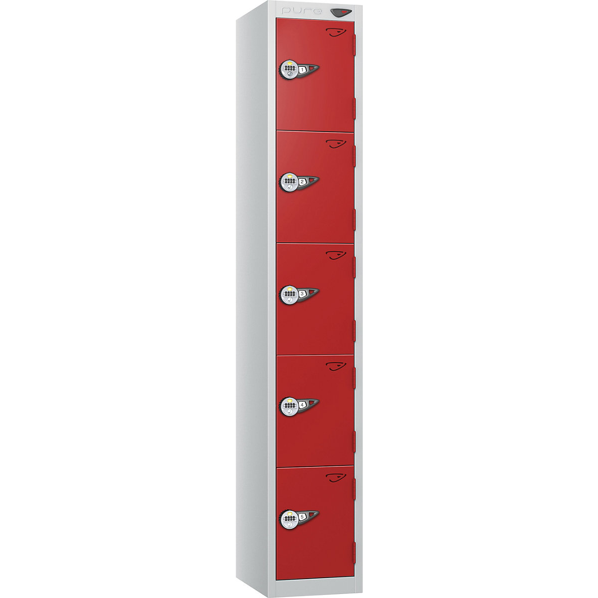 Pure Prime Metal Lockers with Combination Lock | Pearl Silver Bioshell | Carbon Zero Manufactured