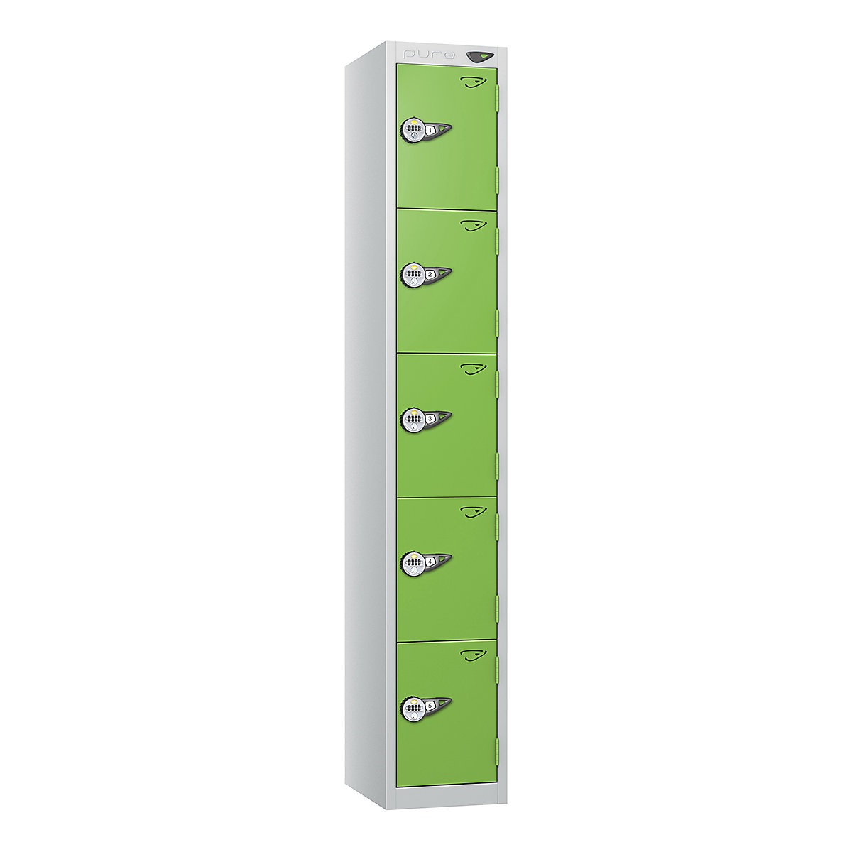 Pure Prime Metal Lockers with Combination Lock | Pearl Silver Bioshell | Carbon Zero Manufactured (Product illustration 9)-8