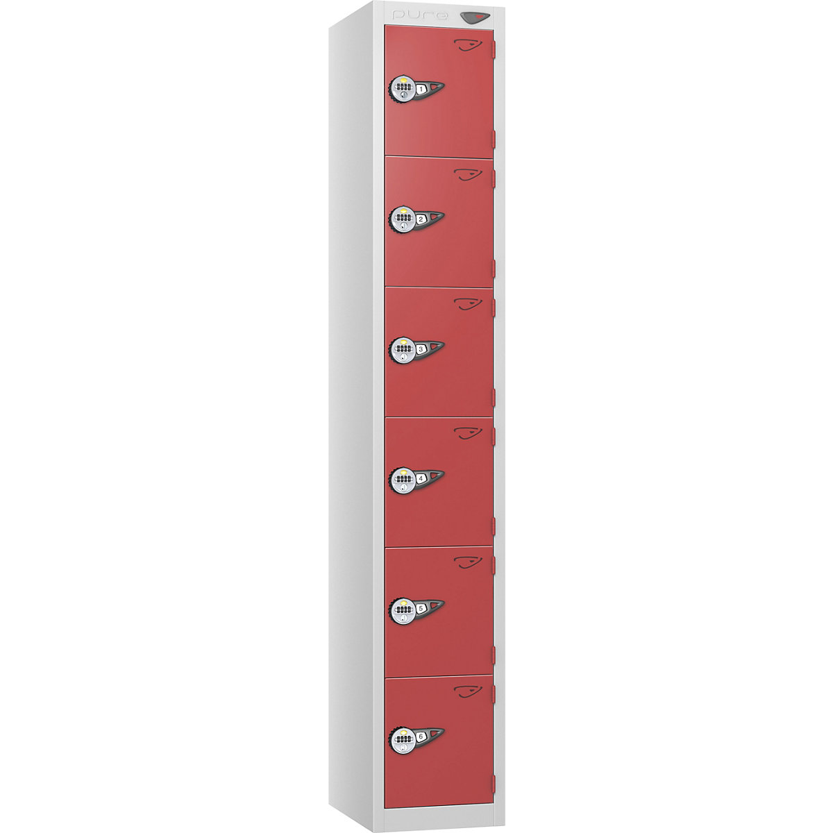 Pure Prime Metal Lockers with Combination Lock | Pearl Silver Bioshell | Carbon Zero Manufactured