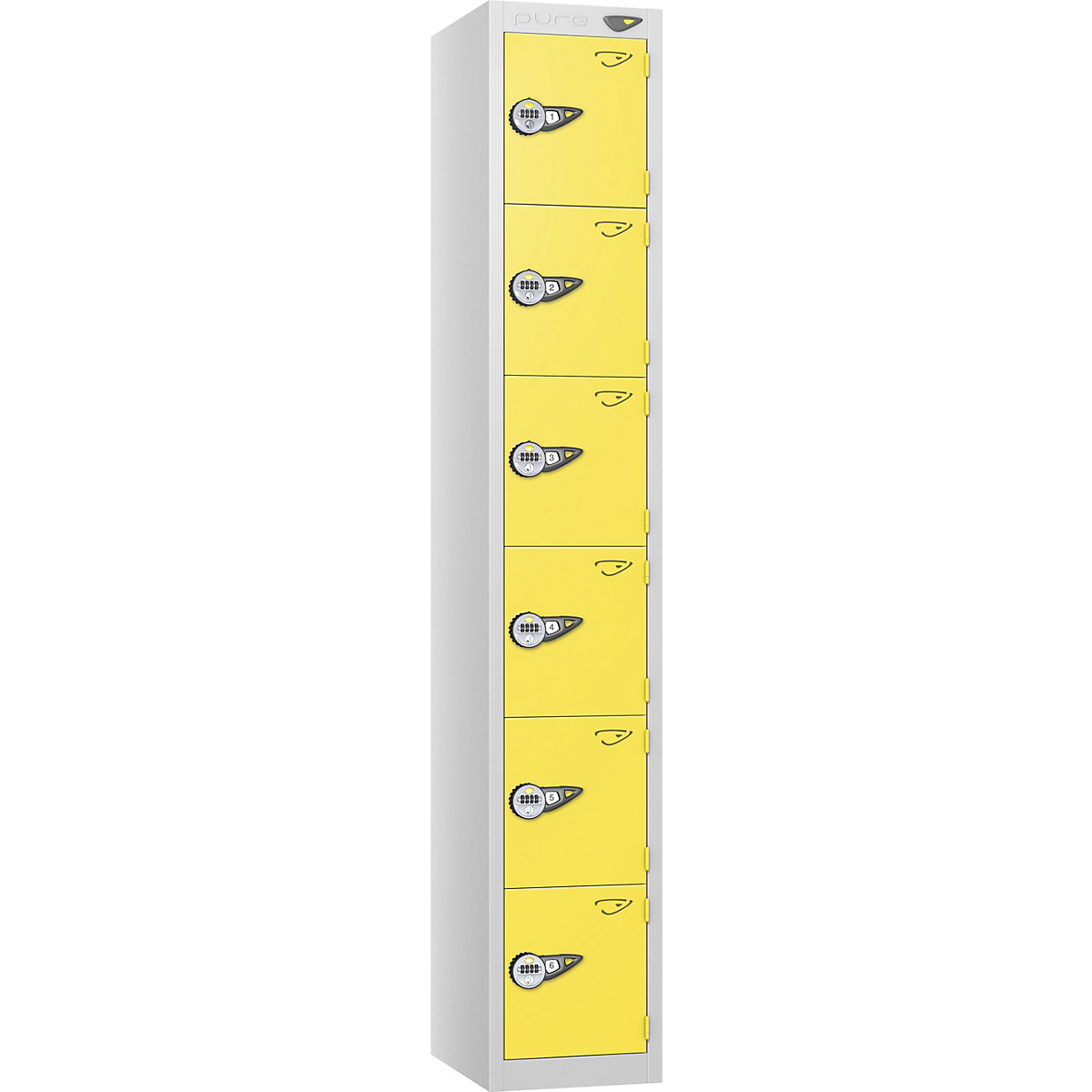 Pure Prime Metal Lockers with Combination Lock | Pearl Silver Bioshell | Carbon Zero Manufactured