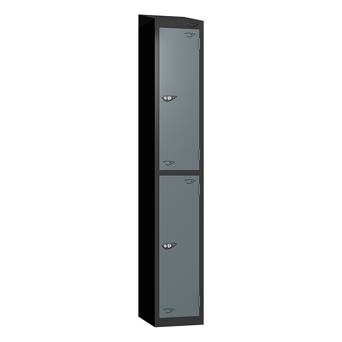Pure Prime Sloping Top Metal Lockers | Jet Black Bioshell