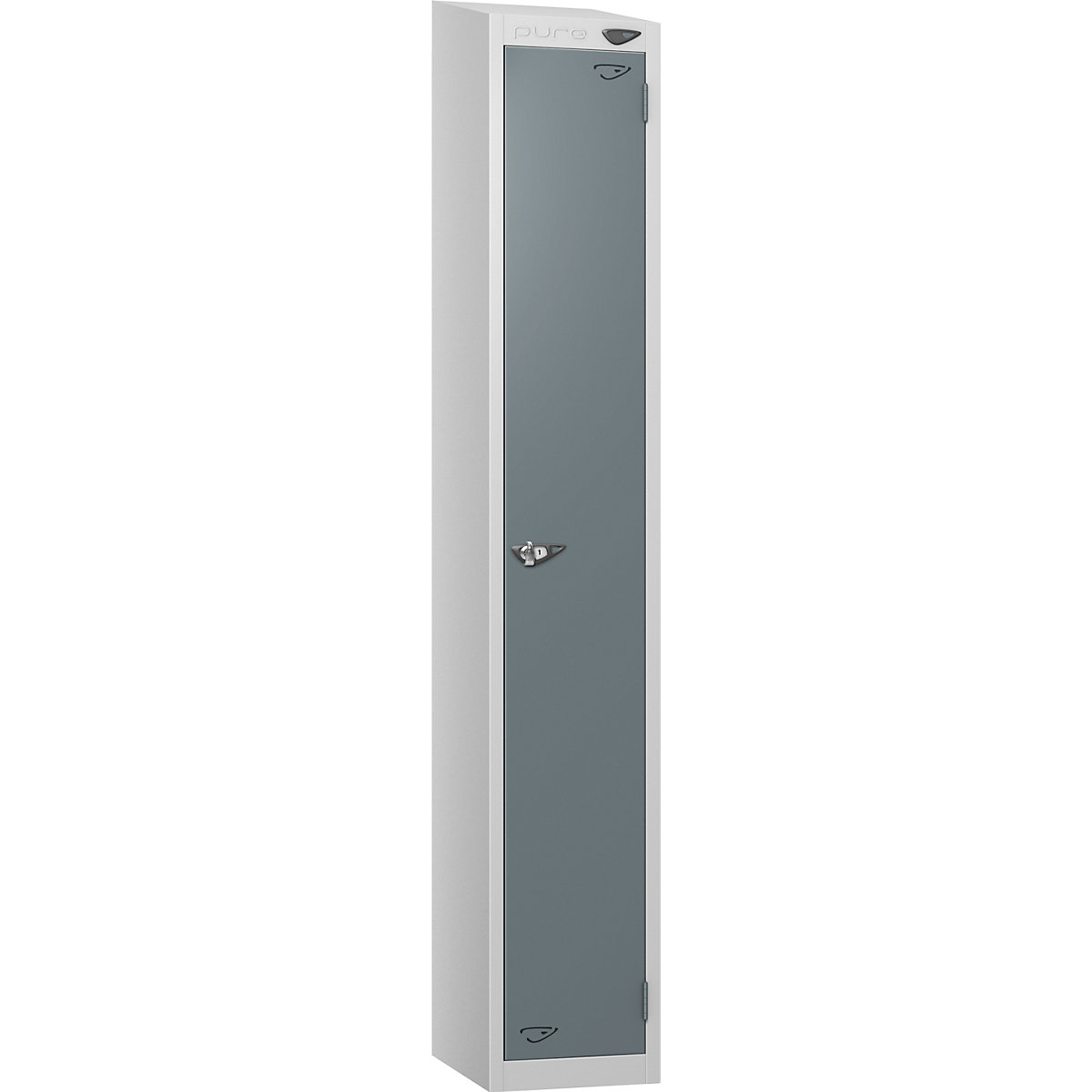 Pure Prime Sloping Top Metal Lockers | Pearl Silver Bioshell | Carbon Zero Manufactured