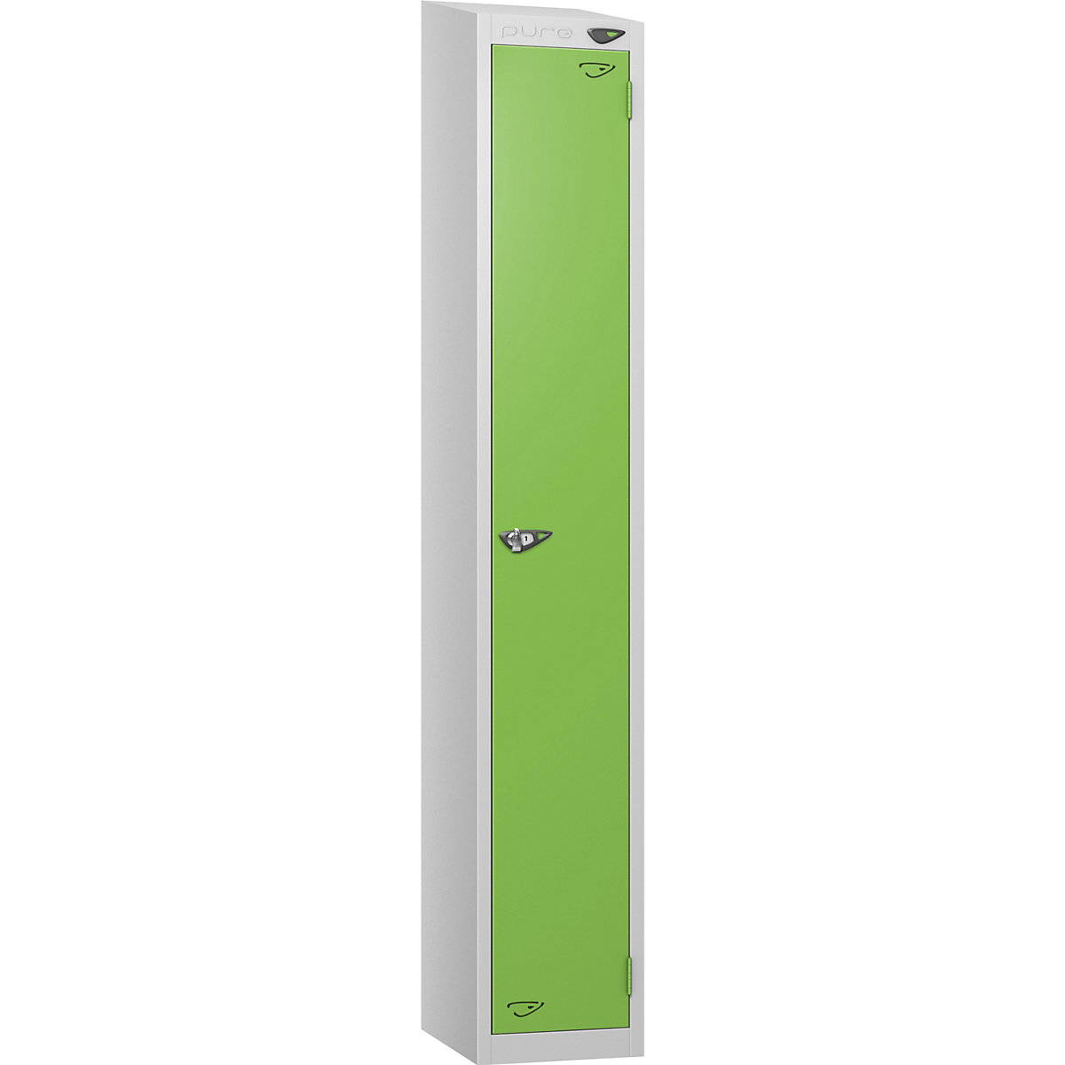 Pure Prime Sloping Top Metal Lockers | Pearl Silver Bioshell | Carbon Zero Manufactured