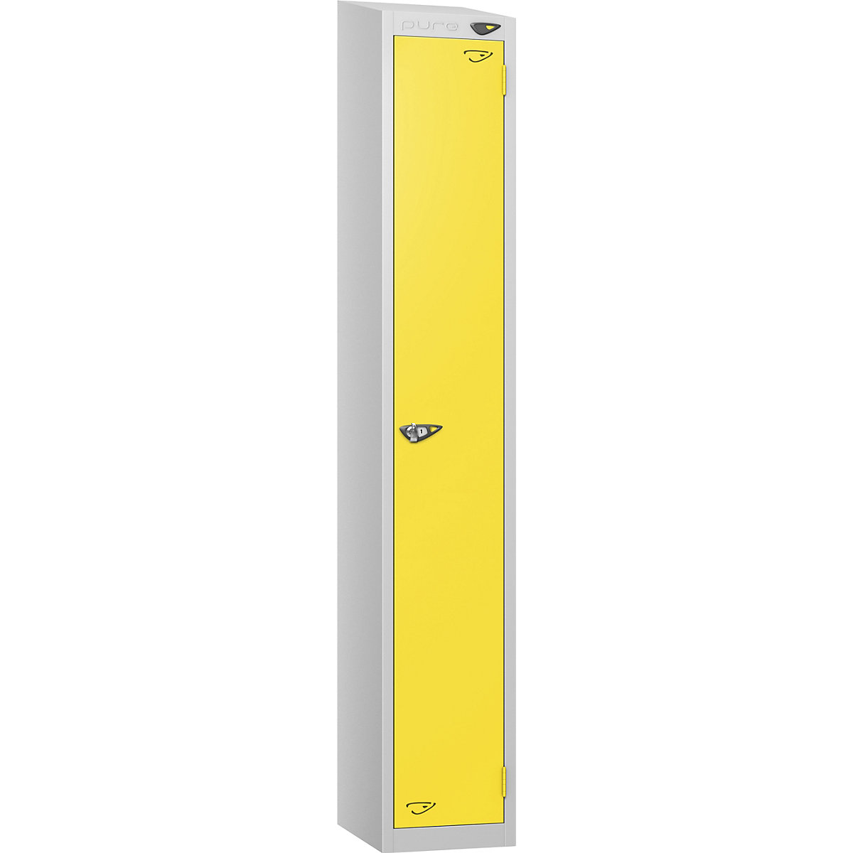Pure Prime Sloping Top Metal Lockers | Pearl Silver Bioshell | Carbon Zero Manufactured