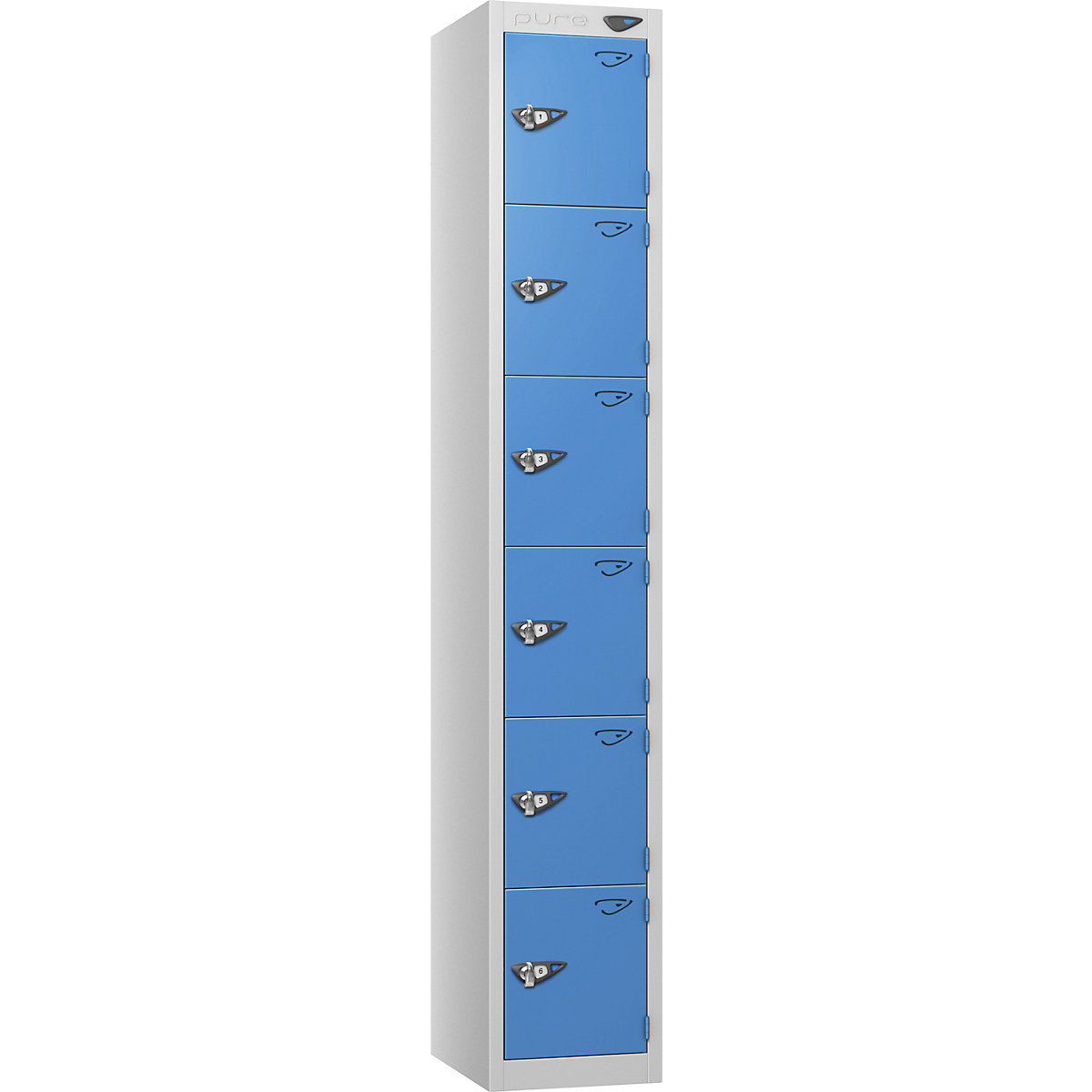 Pure Prime Sloping Top Metal Lockers | Pearl Silver Bioshell