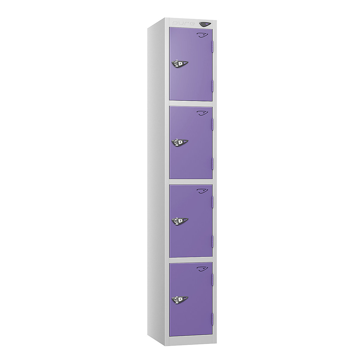 Pure Style Metal Lockers | Pearl Silver Bioshell | Carbon Zero Manufactured