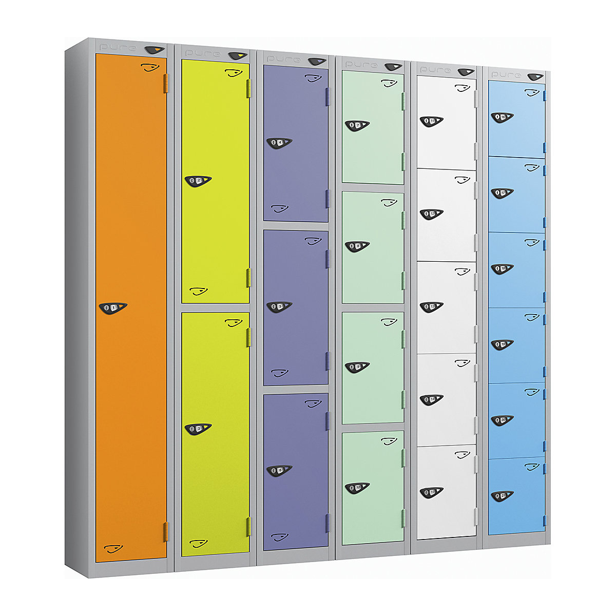 Pure Style Metal Lockers | Pearl Silver Bioshell
