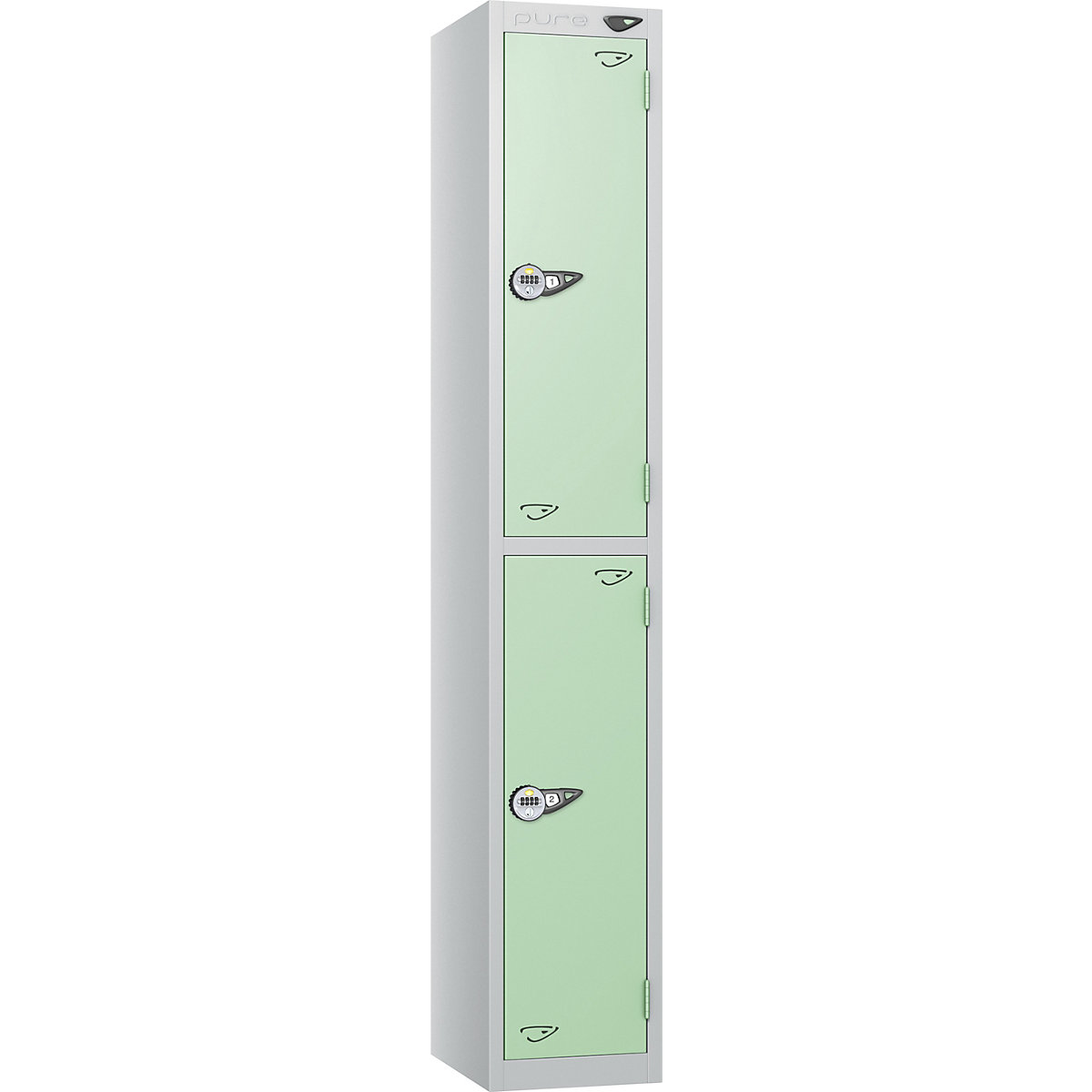 Pure Style Metal Lockers with Combination Locks | Pearl Silver Bioshell | Carbon Zero Manufactured