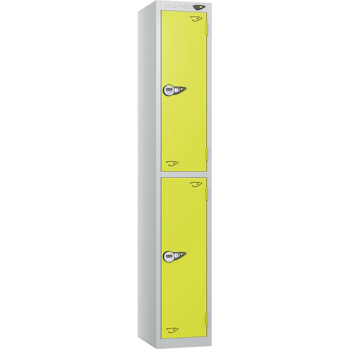 Pure Style Metal Lockers with Combination Locks | Pearl Silver Bioshell | Carbon Zero Manufactured