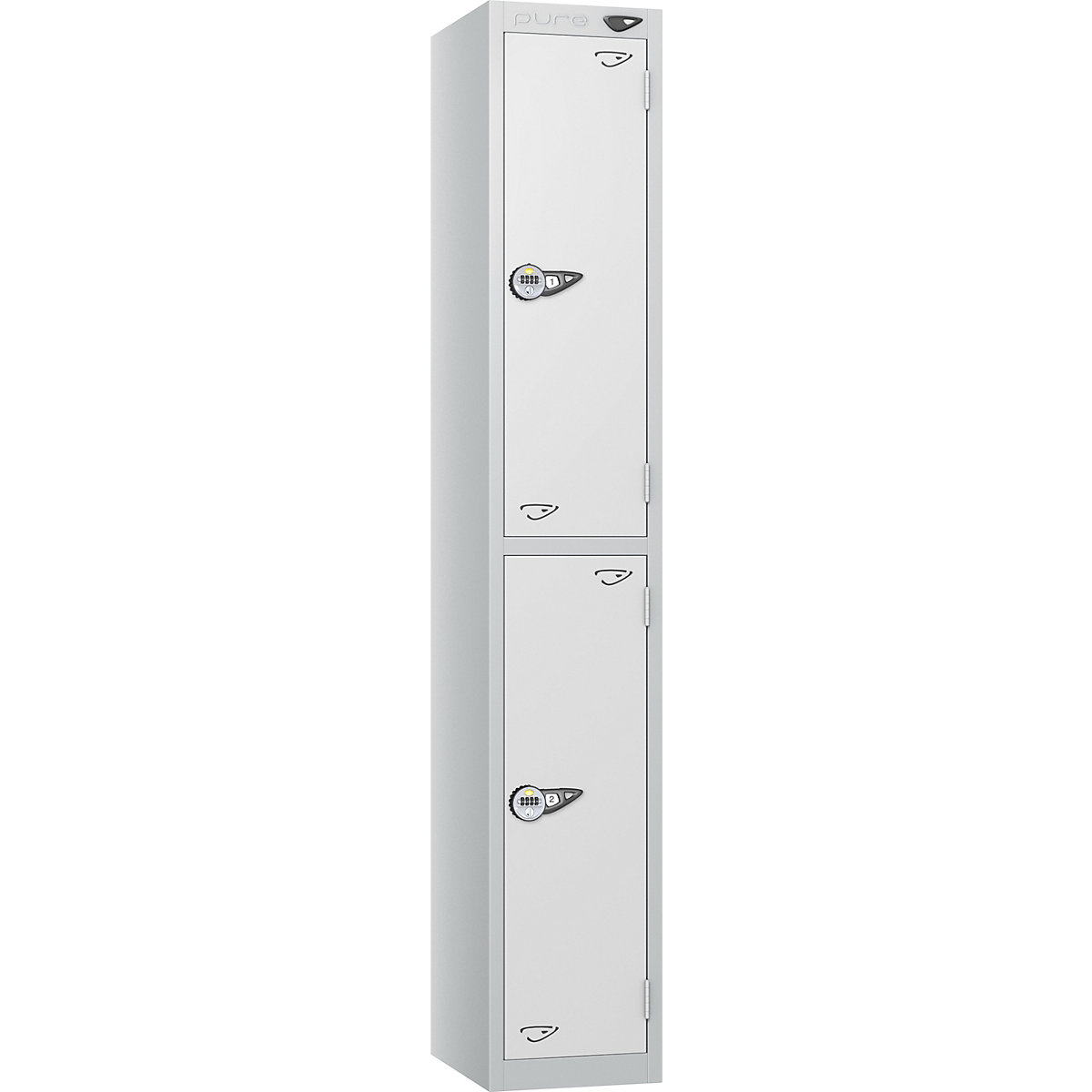 Pure Style Metal Lockers with Combination Locks | Pearl Silver Bioshell | Carbon Zero Manufactured