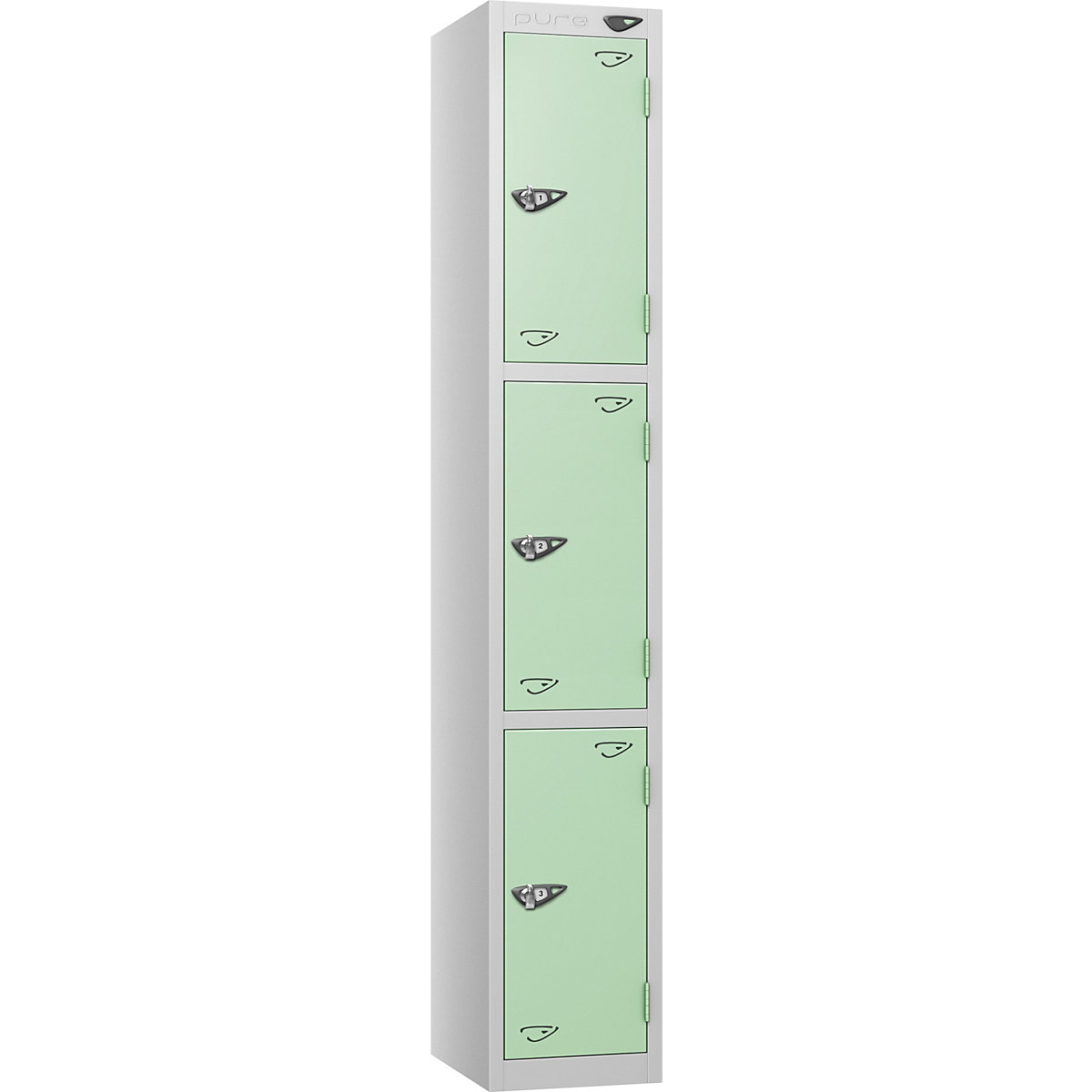 Pure Style Metal Lockers with Combination Locks | Pearl Silver Bioshell | Carbon Zero Manufactured (Product illustration 7)-6