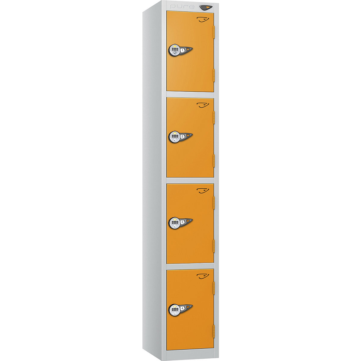 Pure Style Metal Lockers with Combination Locks | Pearl Silver Bioshell | Carbon Zero Manufactured