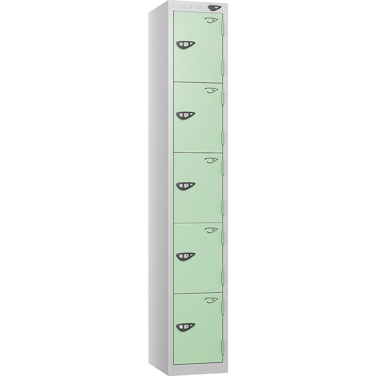 Pure Style Metal Lockers with Combination Locks | Pearl Silver Bioshell | Carbon Zero Manufactured