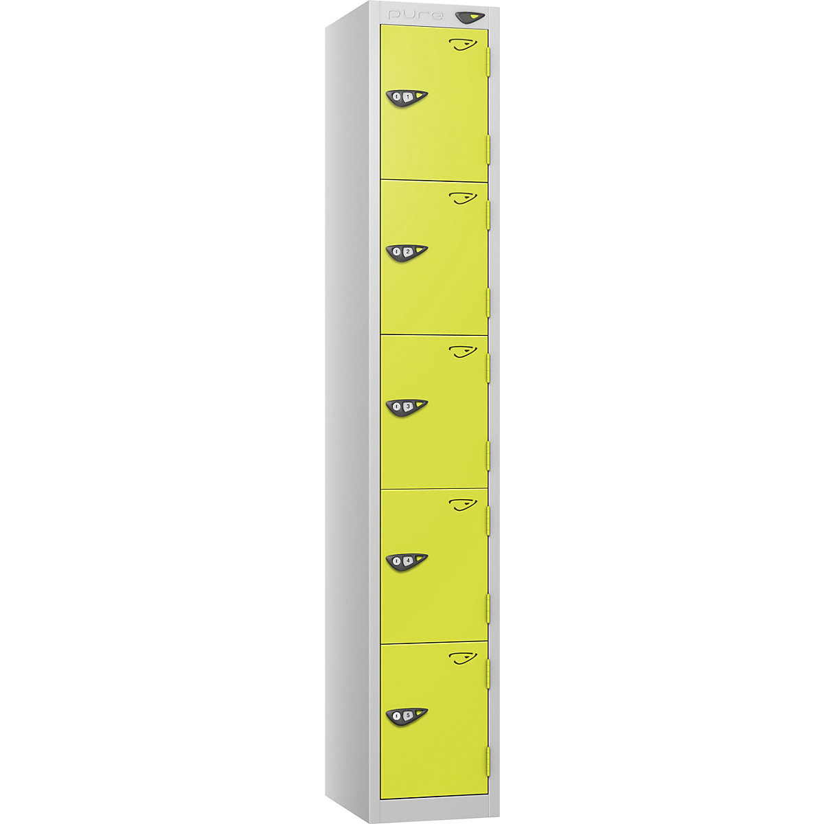 Pure Style Metal Lockers with Combination Locks | Pearl Silver Bioshell | Carbon Zero Manufactured
