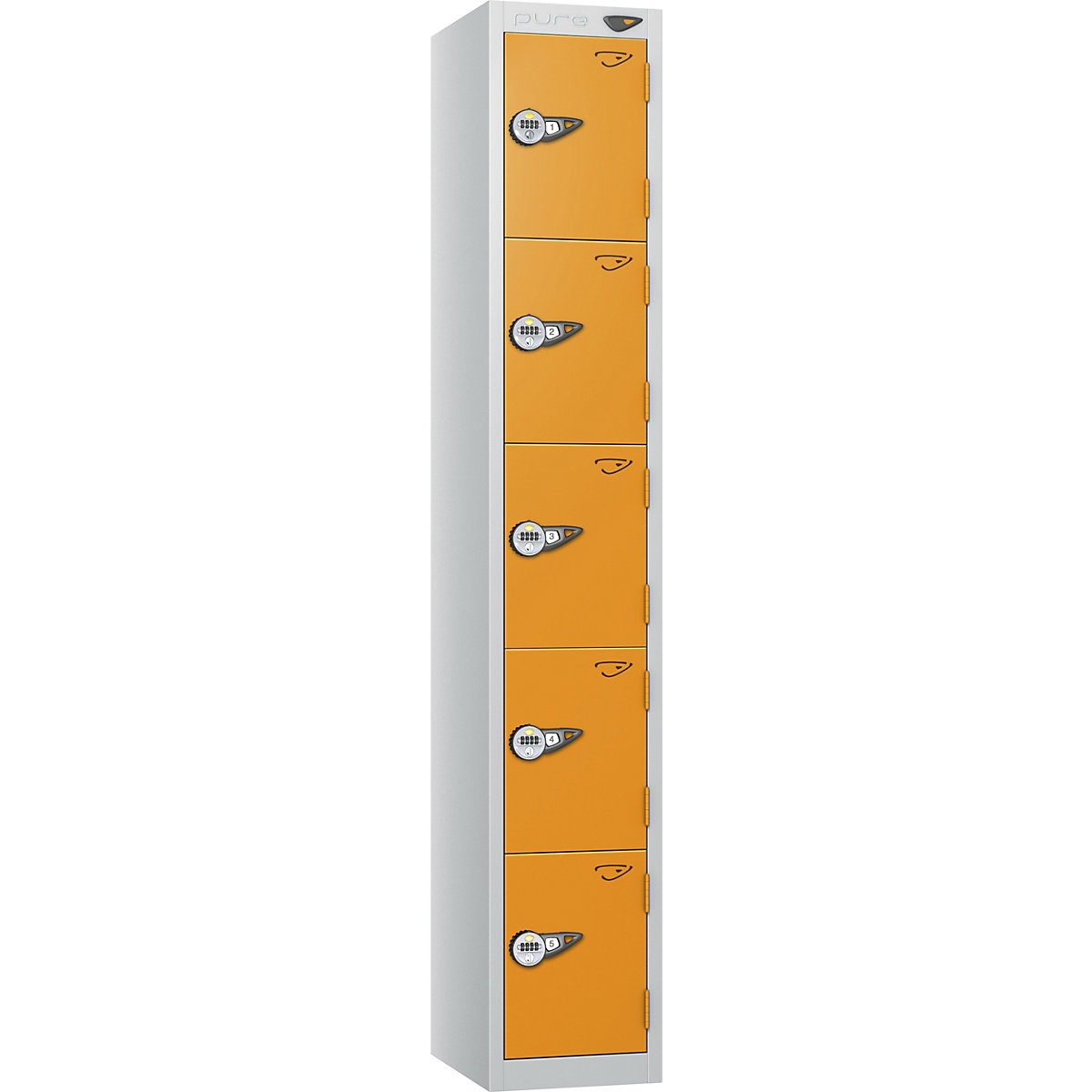Pure Style Metal Lockers with Combination Locks | Pearl Silver Bioshell | Carbon Zero Manufactured