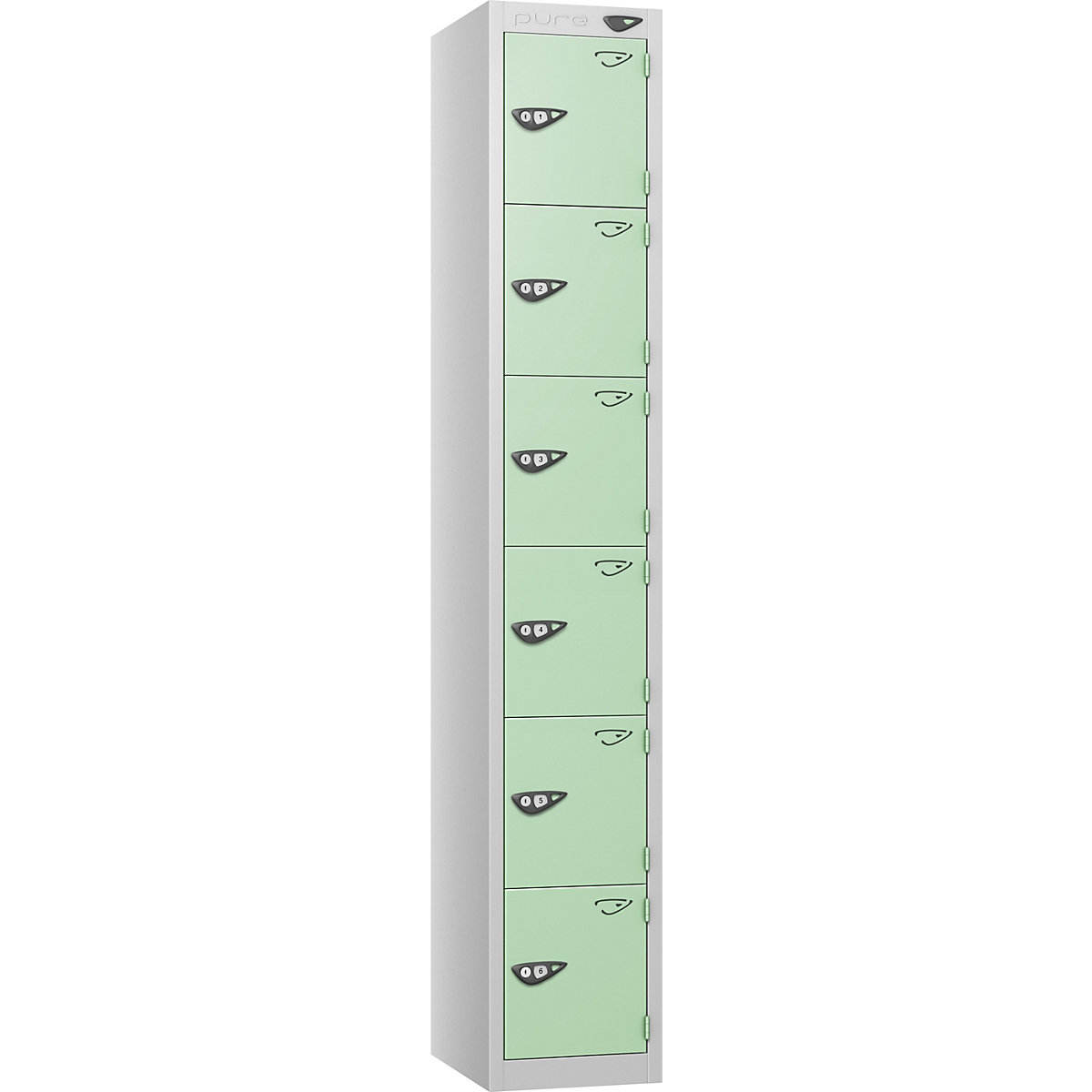 Pure Style Metal Lockers with Combination Locks | Pearl Silver Bioshell | Carbon Zero Manufactured