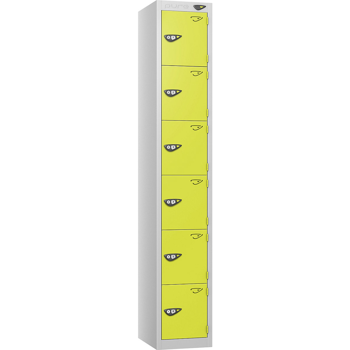 Pure Style Metal Lockers with Combination Locks | Pearl Silver Bioshell | Carbon Zero Manufactured