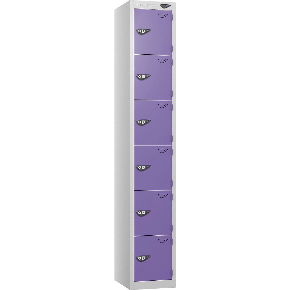 Pure Style Metal Lockers with Combination Locks | Pearl Silver Bioshell | Carbon Zero Manufactured