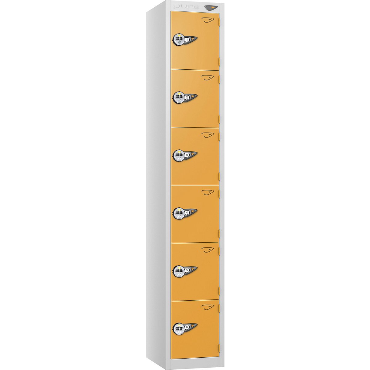 Pure Style Metal Lockers with Combination Locks | Pearl Silver Bioshell | Carbon Zero Manufactured