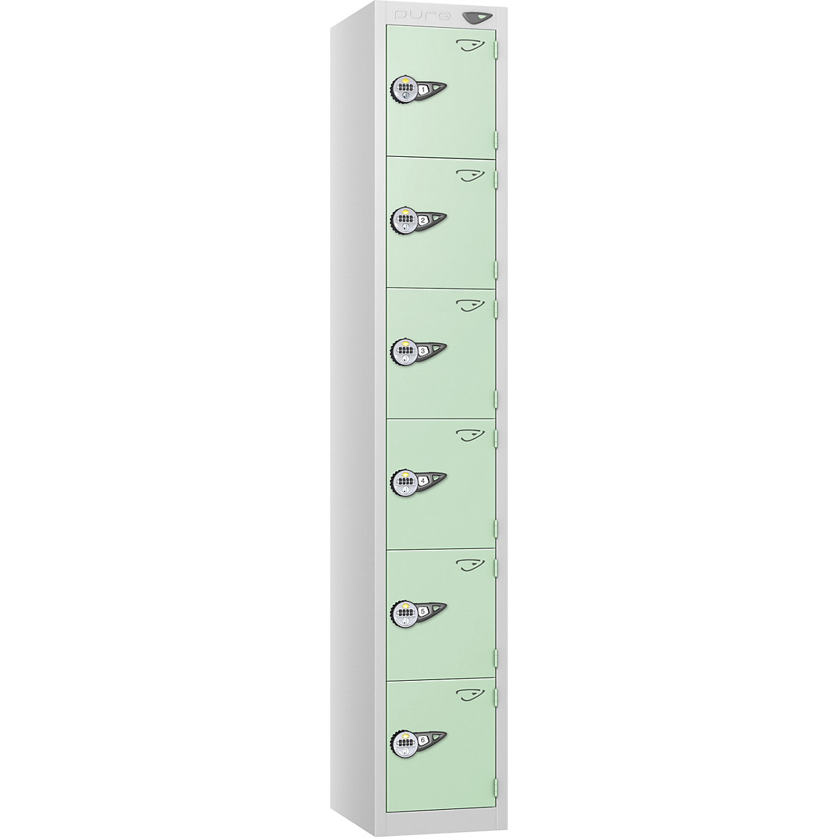 Pure Style Metal Lockers with Combination Locks | Pearl Silver Bioshell | Carbon Zero Manufactured