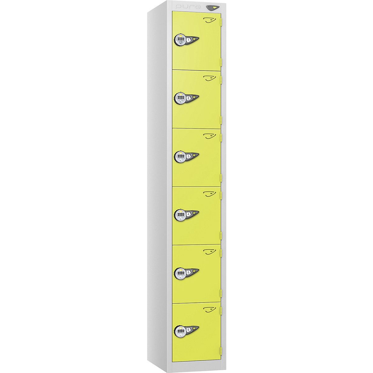 Pure Style Metal Lockers with Combination Locks | Pearl Silver Bioshell | Carbon Zero Manufactured