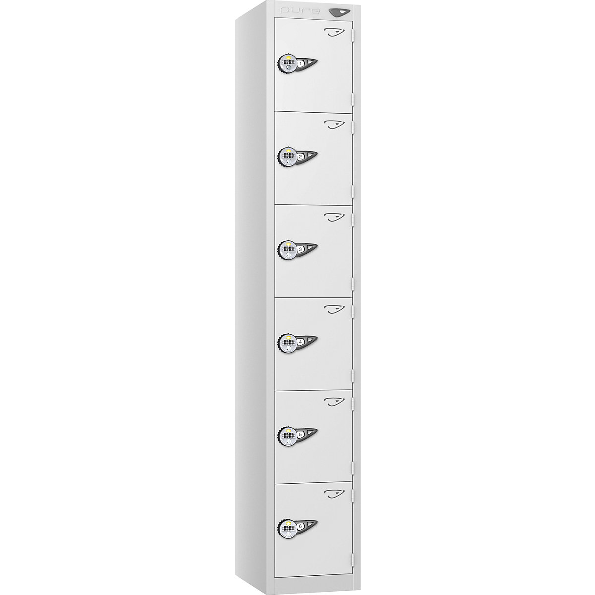 Pure Style Metal Lockers with Combination Locks | Pearl Silver Bioshell | Carbon Zero Manufactured