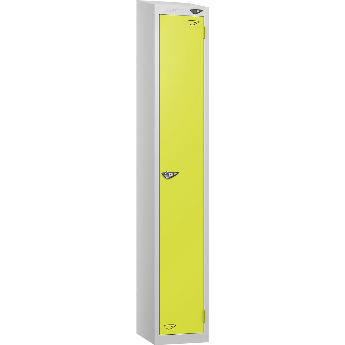 Pure Style Sloping Top Metal Lockers | Pearl Silver Bioshell | Carbon Zero Manufactured