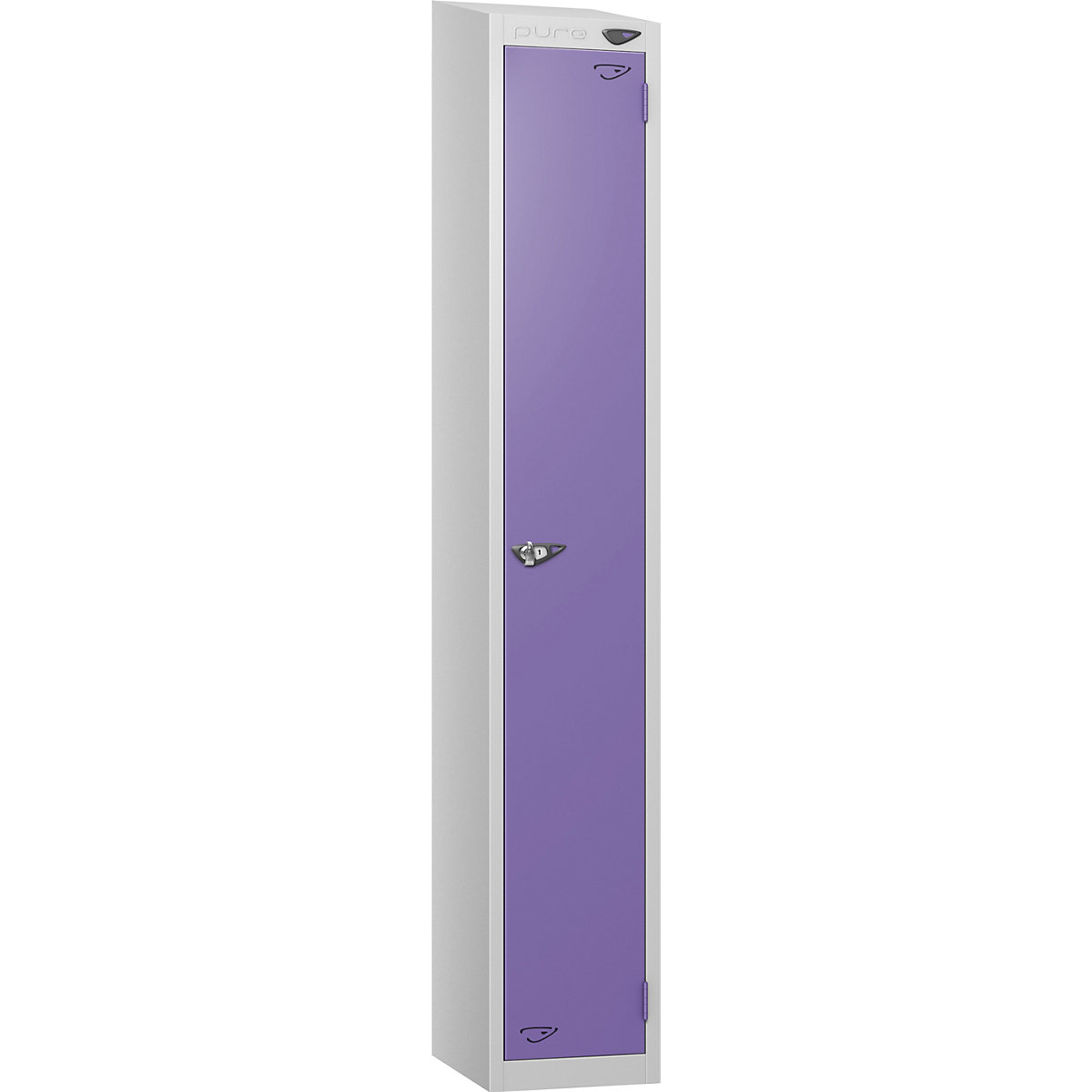 Pure Style Sloping Top Metal Lockers | Pearl Silver Bioshell | Carbon Zero Manufactured