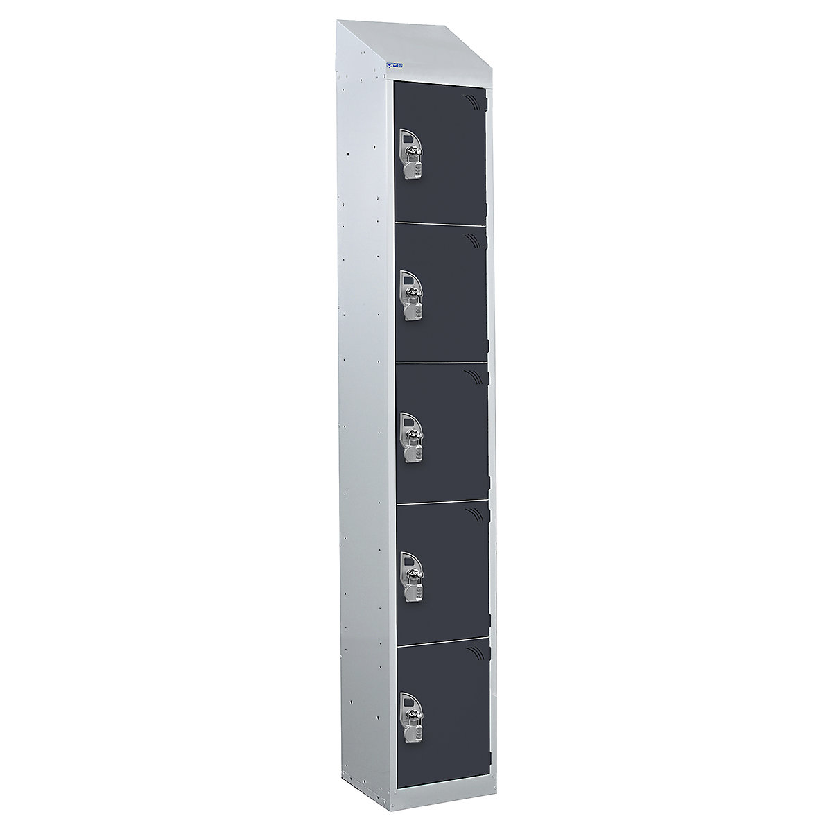 Sloping Top Five Door Lockers 300mm Wide x 300mm Deep