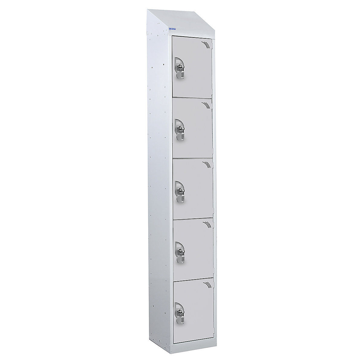 Sloping Top Five Door Lockers 300mm Wide x 300mm Deep