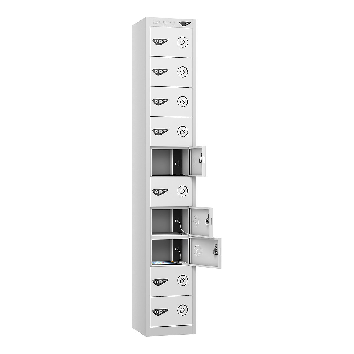 Pure Power Tablet Charging Lockers | 1800h mm
