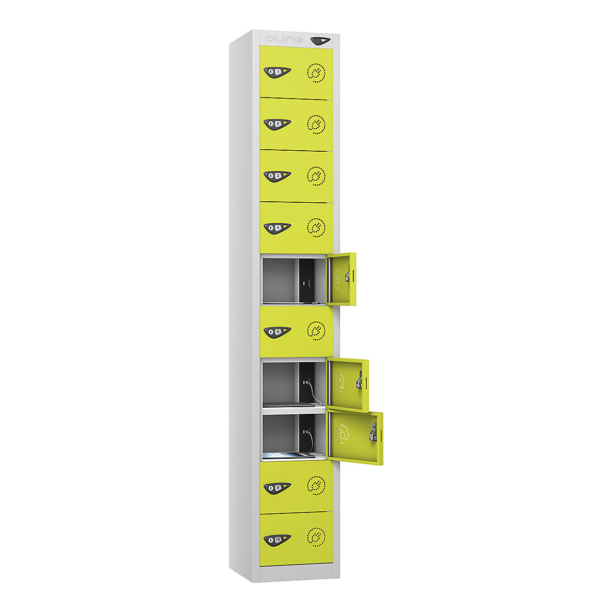 Pure Power Tablet Charging Lockers | 1800h mm