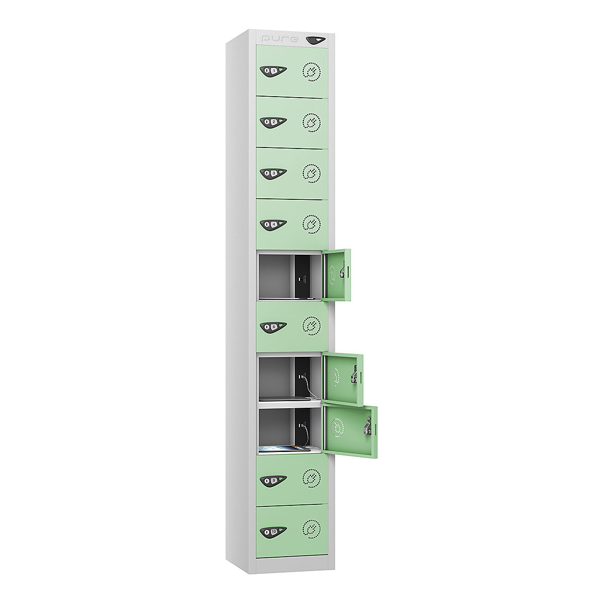Pure Power Tablet Charging Lockers | 1800h mm