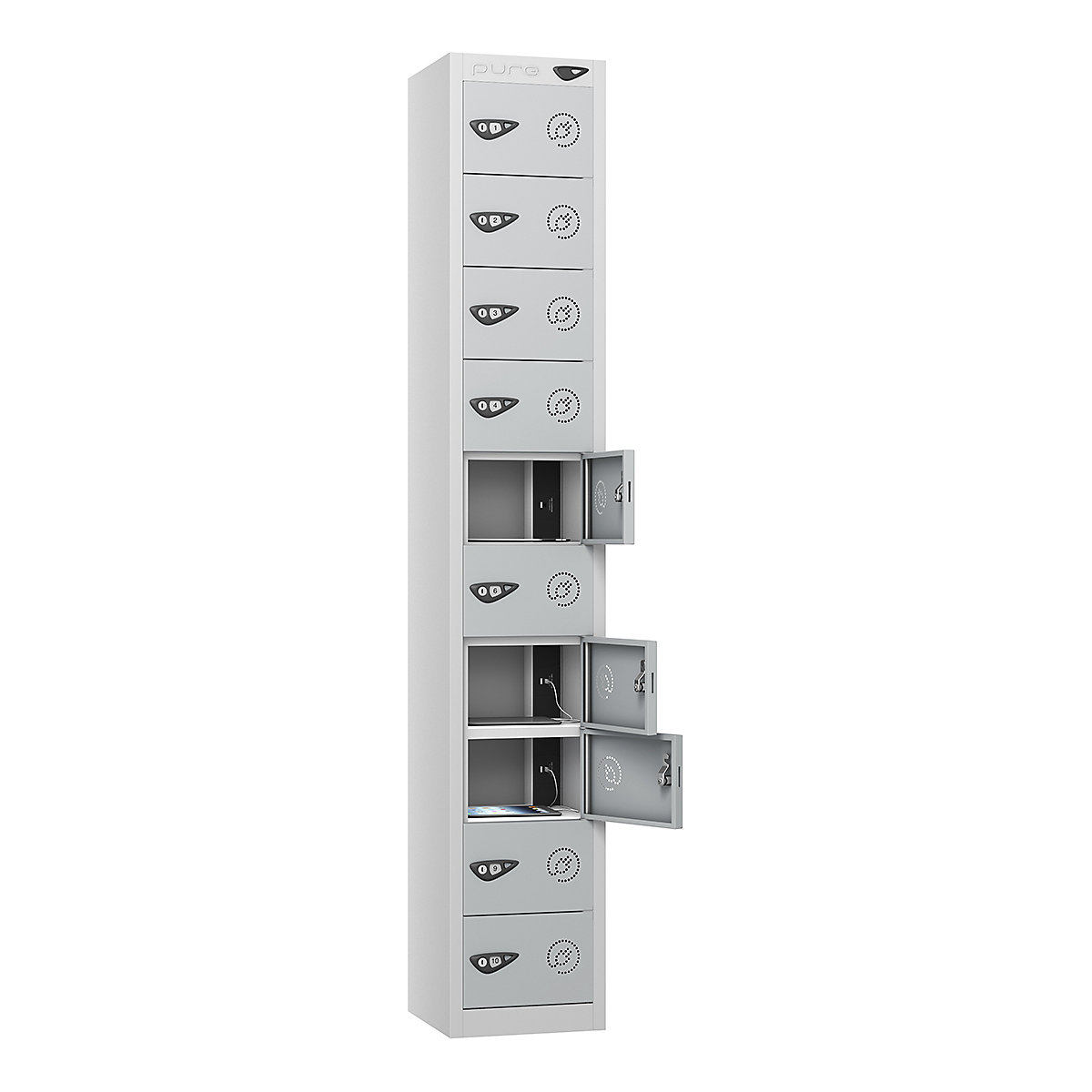 Pure Power Tablet Charging Lockers | 1800h mm