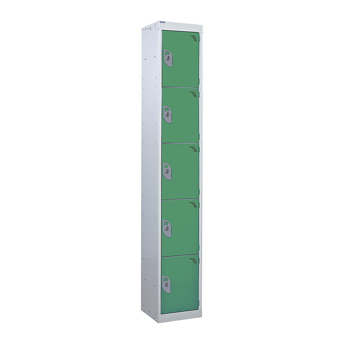 Mercian Five Door Metal Storage Lockers, Mercian Five Door Metal Storage Lockers, Mercian Five Door Metal Storage Locker | 1800h x 300w x 450d mm | Green Door | Key Lock-4