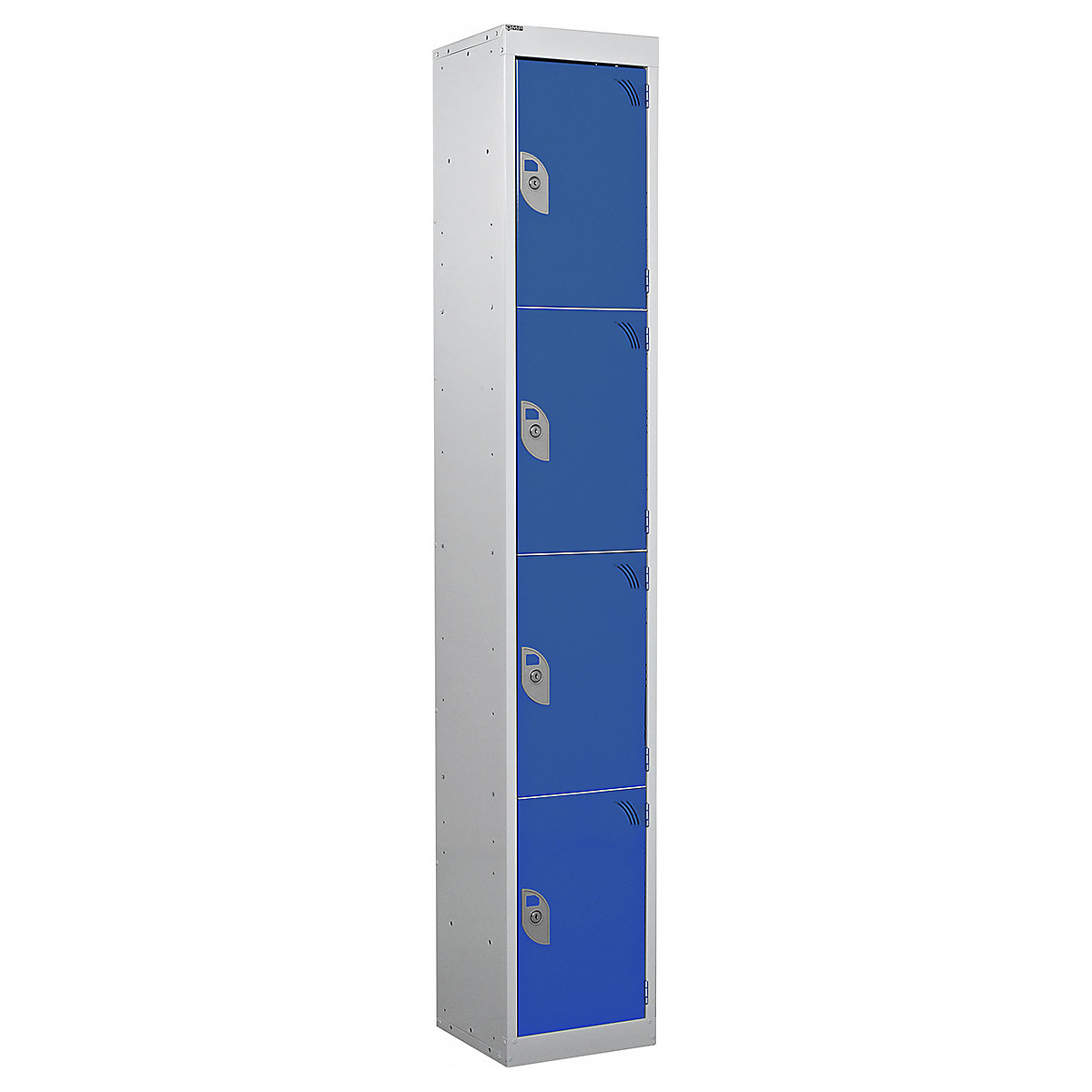 Mercian Four Door Metal Storage Lockers, Mercian Four Door Metal Storage Lockers, Mercian Four Door Metal Storage Locker | 1800h x 300w x 450d mm | Blue Door | Padlock Hasp Lock-6