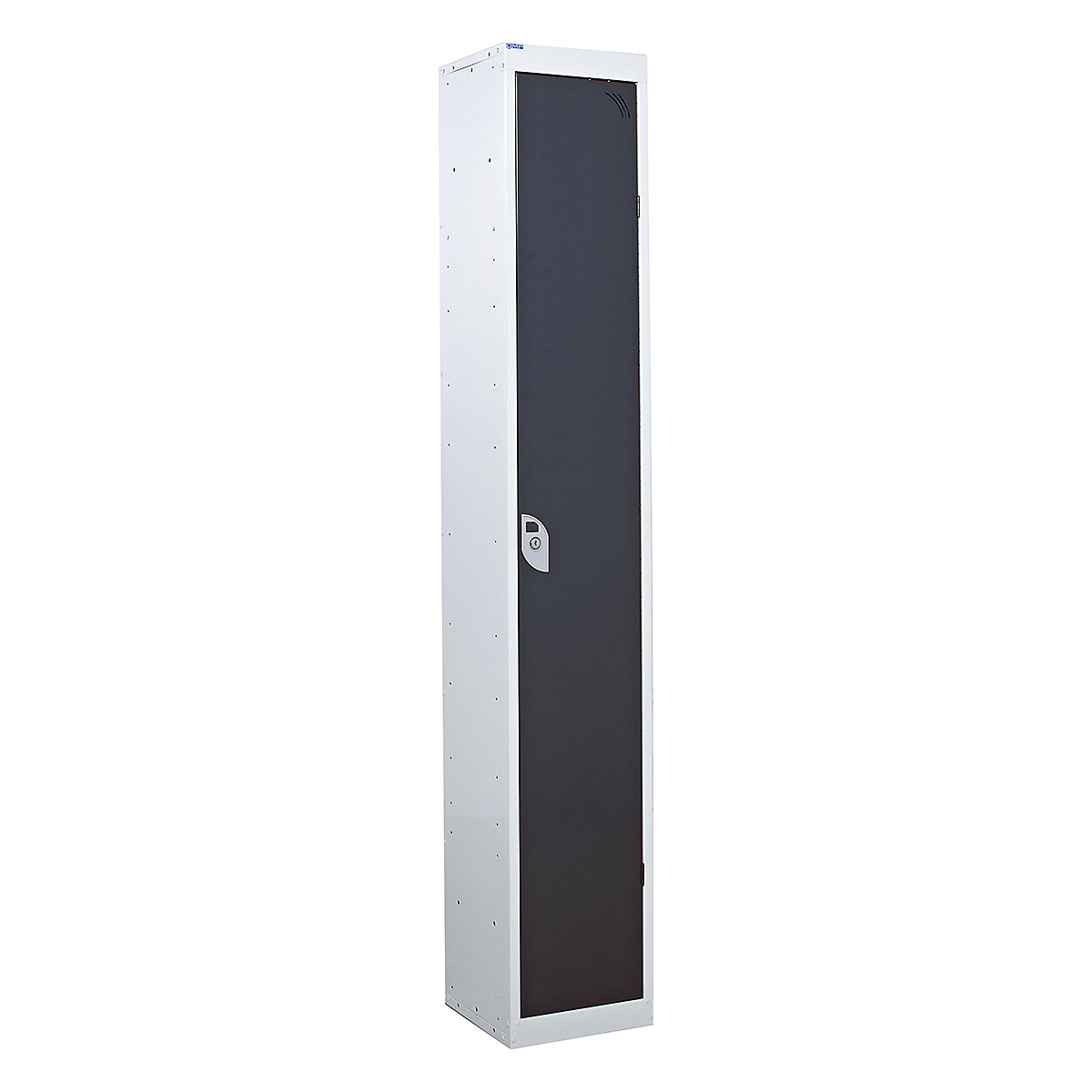 Mercian Single Door Metal Storage Lockers, Mercian Single Door Metal Storage Lockers, Mercian Single Door Metal Storage Locker | 1800h x 300w x 300d mm | Dark Grey | Padlock Hasp Lock-2