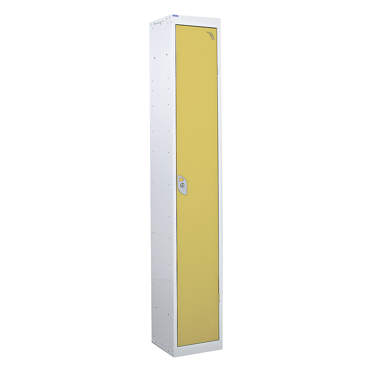 Mercian Single Door Metal Storage Lockers, Mercian Single Door Metal Storage Lockers, Mercian Single Door Metal Storage Locker | 1800h x 300w x 300d mm | Yellow Door | Padlock Hasp Lock-6