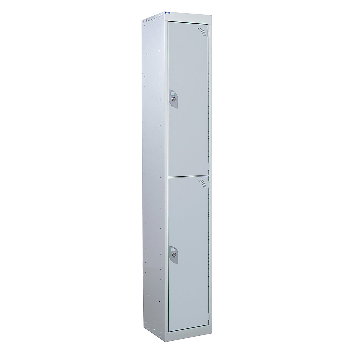 Mercian Two Door Metal Storage Lockers, Mercian Two Door Metal Storage Lockers, Mercian Two Door Metal Storage Locker | 1800h x 300w x 450d mm | Grey Door | Padlock Hasp Lock-3