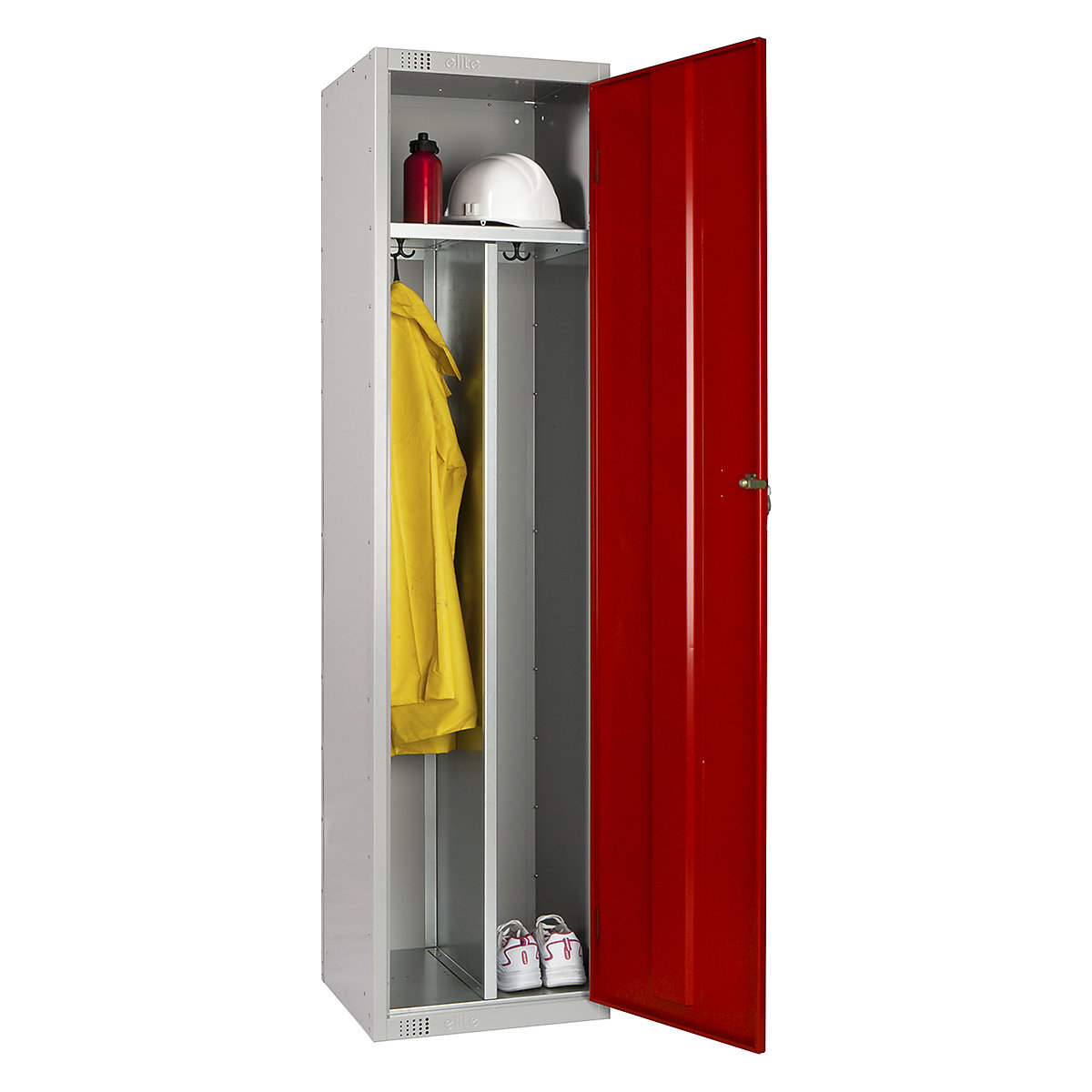 Elite Clean & Dirty Metal Storage Lockers, Elite Clean & Dirty Metal Storage Lockers, Elite Clean & Dirty Storage Locker | 1800h x 450w x 450d mm | Red | Key Lock-3