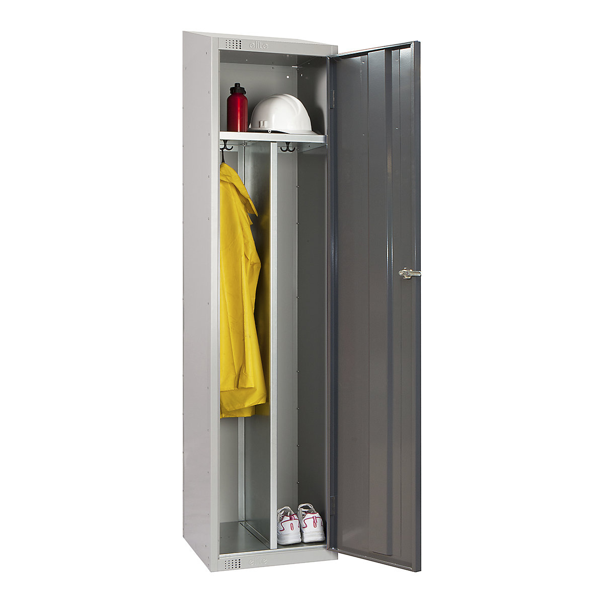 Elite Clean & Dirty Metal Storage Lockers, Elite Clean & Dirty Metal Storage Lockers, Elite Clean & Dirty Sloping Top Locker | 1950h x 450w x 450d mm | Dark Grey | Padlock-4