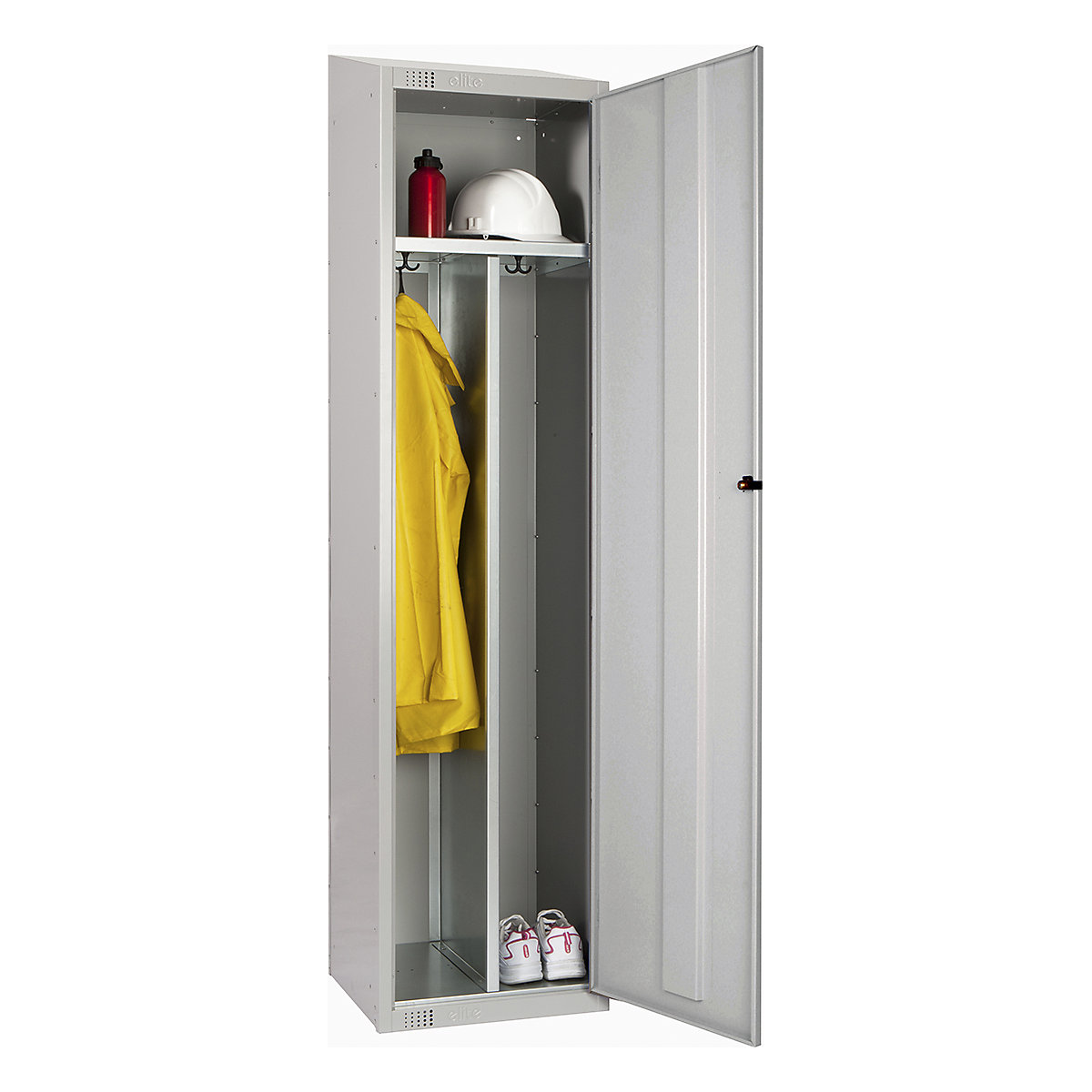 Elite Clean & Dirty Metal Storage Lockers, Elite Clean & Dirty Metal Storage Lockers, Elite Clean & Dirty Sloping Top Locker | 1950h x 450w x 450d mm | Mid Grey | Key Lock-5