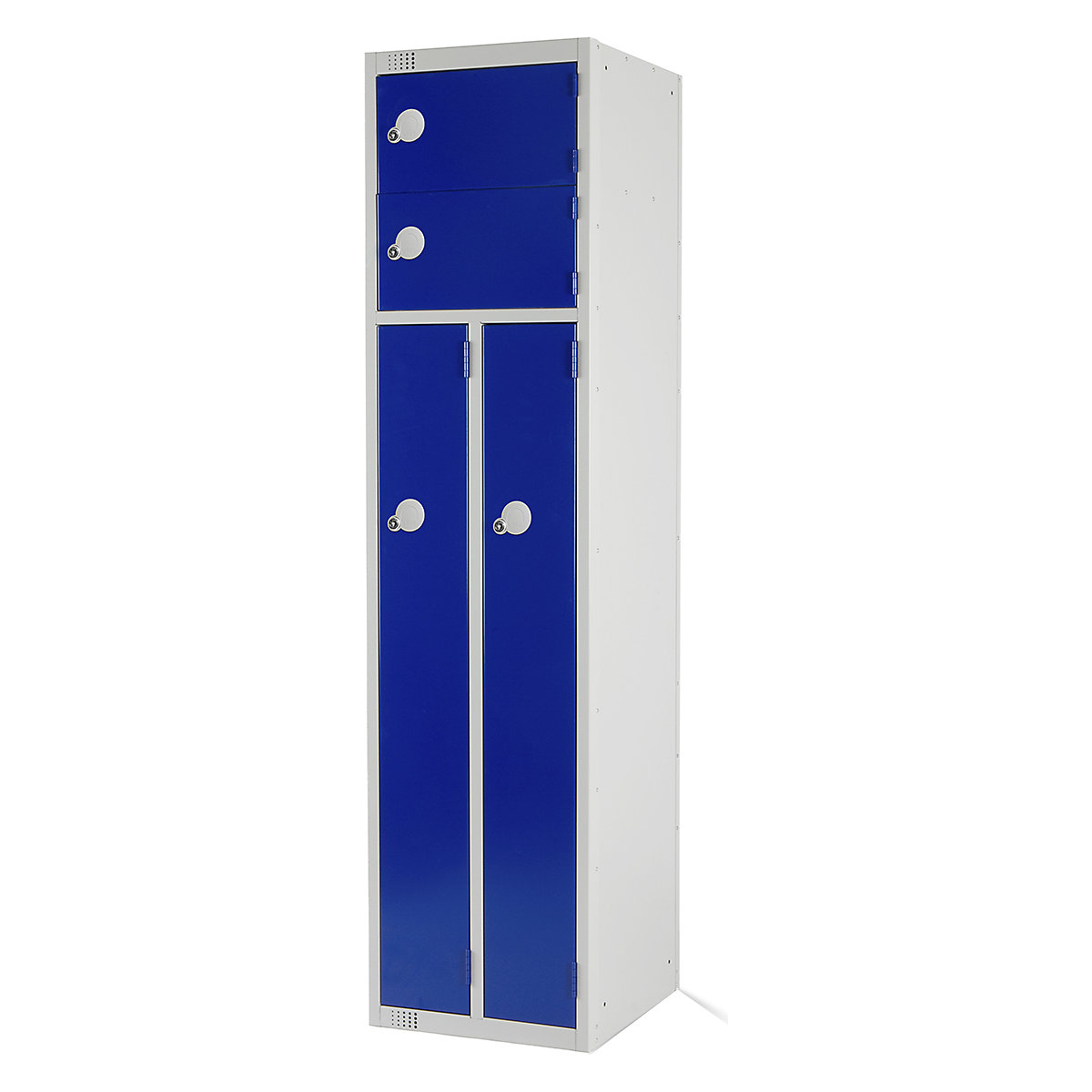 Elite Two Person Storage Metal Storage Lockers, Elite Two Person Storage Metal Storage Lockers, Elite Two Person Storage Locker | 1800h x 450w x 450d mm | Blue | Padlock-1