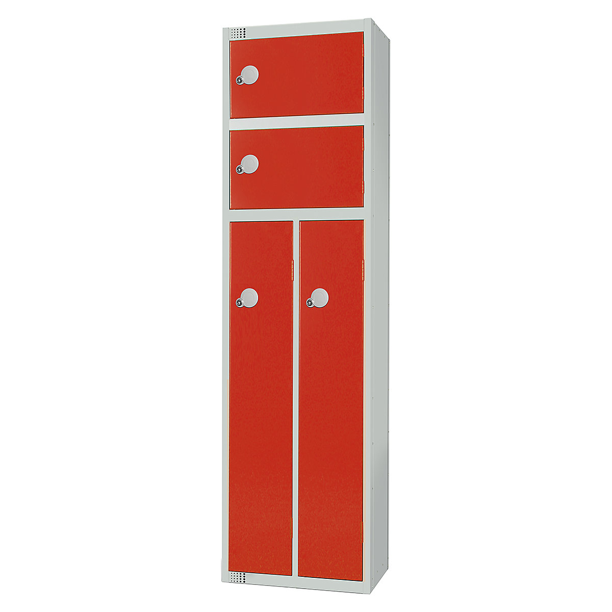 Elite Two Person Storage Metal Storage Lockers, Elite Two Person Storage Metal Storage Lockers, Elite Two Person Storage Locker | 1800h x 450w x 450d mm | Red | Key Lock-2