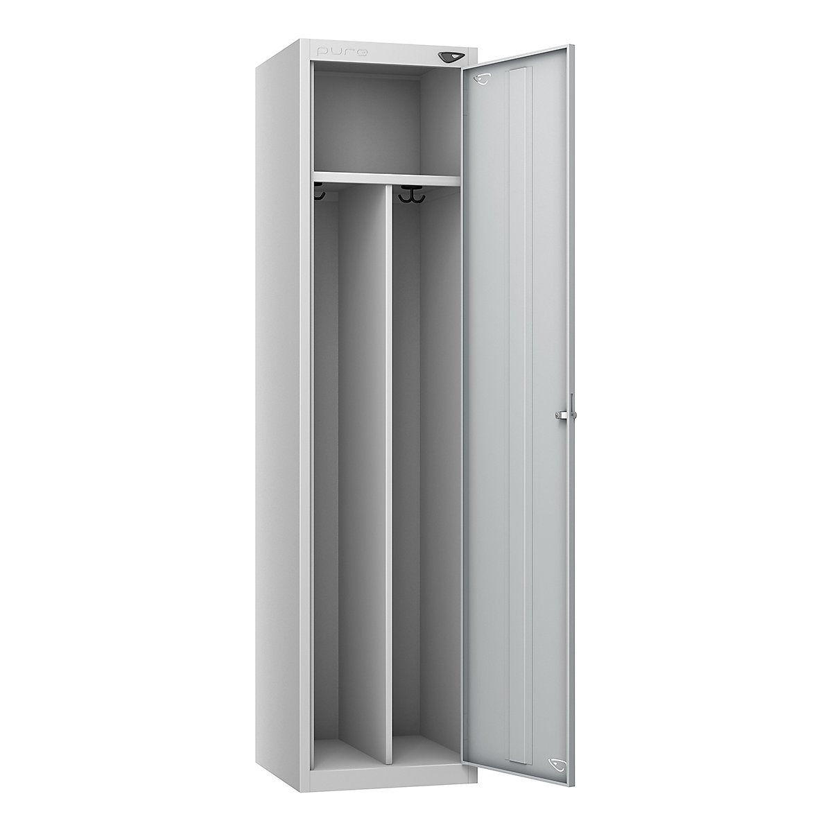 Pure Clean & Dirty Lockers, Pure Clean & Dirty Lockers, Pure Clean & Dirty Sloping Top Locker | 1950h x 450w x 450d mm | Digital Combination Lock | Pearl Silver Carcass | Pearl Silver Door-10