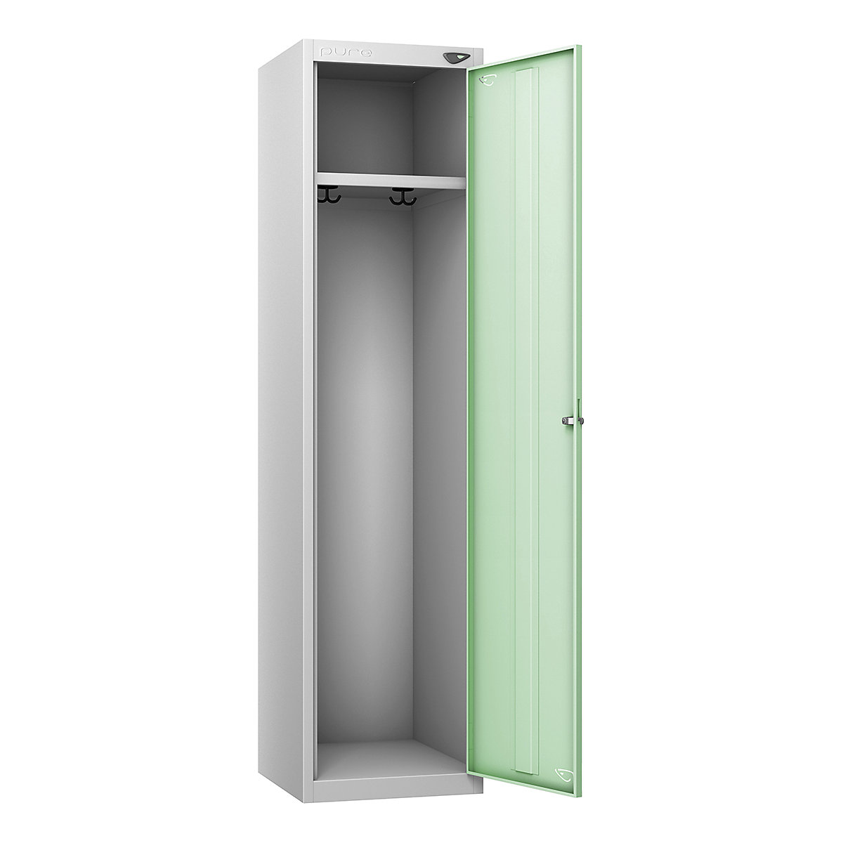 Pure Emergency Services Lockers, Pure Emergency Services Lockers, Pure Emergency Services Locker | 1800h x 450w x 550d mm | Cam Lock | Pearl Silver Carcass | Mint Green Door-8