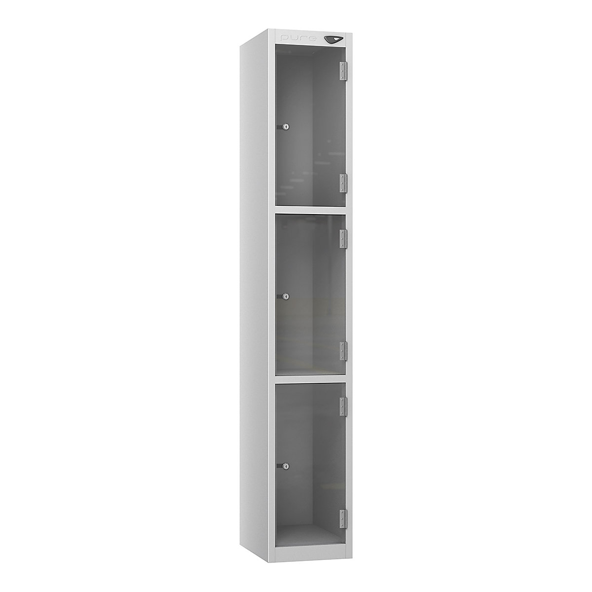 Pure Crystal Clear View Locker | Pearl Silver Carcass | Clear Door (Product illustration 5)-4