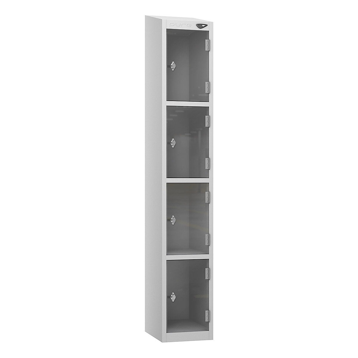 Pure Crystal Clear View Locker | Pearl Silver Carcass | Clear Door (Product illustration 12)-11