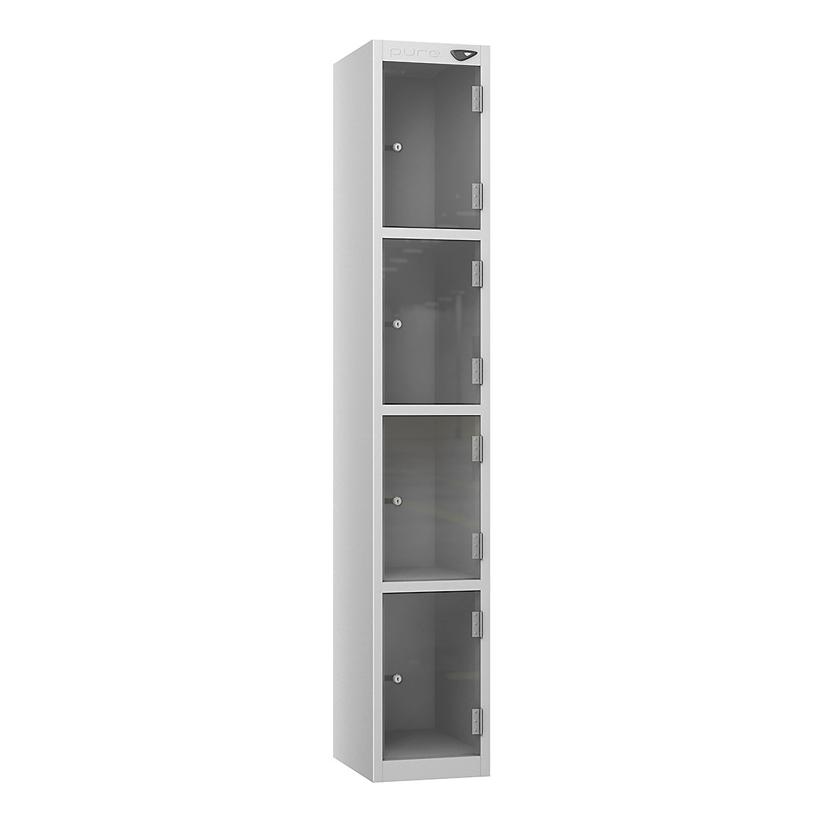 Pure Crystal Clear View Locker | Pearl Silver Carcass | Clear Door (Product illustration 7)-6